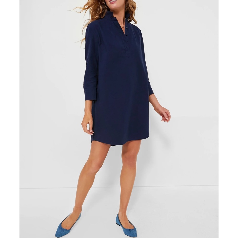 POMANDER PLACE French Navy Polly Dress